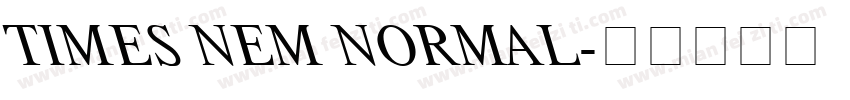 TIMES NEM NORMAL字体转换